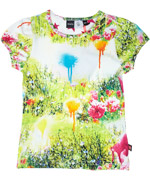 Molo splashing flowerfield printed summer t-shirt