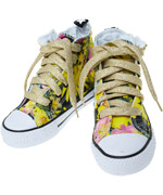 Molo gorgeous sunflower printed sneakers with gold laces