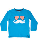 Name It funky 'Monsieur Moustache with sunglasses' t-shirt