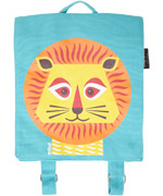 Coq en PÃ¢te turquoise lion organic cotton backpack (23cm)