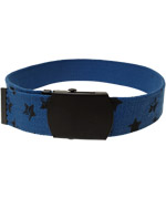 Molo tough looking star printed blue belt (2y=64cm; 6y=70cm)