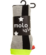 Molo funky grey tights with contrast black and fluo details