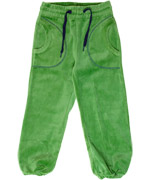 Katvig super zachte groene fluwelen broek met blauw
