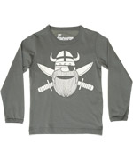 Danefae grey basic t-shirt with glow in the dark Erik pirate