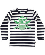 Danefae marine striped t-shirt with cool green Erik pirate