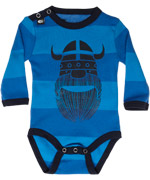 Danefae soft cotton blue baby body with Erik The Viking