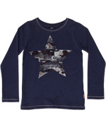 Name It fashionable navy t-shirt with shiny camouflage star
