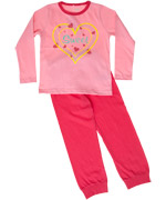 Name It zacht roze hartjes pyjama met fuchsia broek