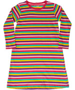 Name It colorful striped long nightgown with fuchsia pipings