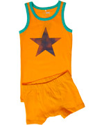 Name It flashy orange underwear set with star print