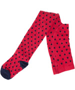 Name It charming fuchsia tights with cute navy hearts