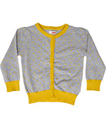 Name It lovely grey cardigan with cute yellow star print