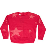 Name It fashion pink sweater with stars and phantasy zipper