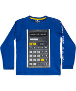Name It electric blue school t-shirt with big calculator