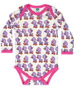 SmÃ¥folk adorable baby body with cute purple ducklins