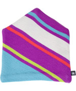 Molo retro striped beanie with turquoise and purple