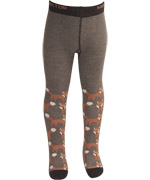 Melton extremely adorable brown tights with cute little fox