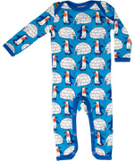 SmÃ¥folk gorgeous blue playsuit with penguins and igloos
