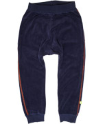 Mala very funky blue velour sweat pants with colorful details