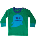 Fred's World groen baby t-shirtje met vriendelijk spookje