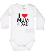 Name It super cute baby body with love for mum and dad