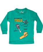 Name It leuke groene baby t-shirt met gereedschap print