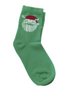 DanefÃ¦ leuke groene sokken met Kerstman Erik