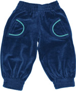 Magnifique pantalon bÃ©bÃ© en velour bleu par Smafolk