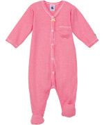 Petit Bateau classic striped baby pyjama in sweet pink
