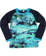 Molo fantastisch blauwe t-shirt met haaienprint