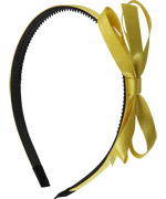 Molo leuke haarband met strikje in zonnig geel