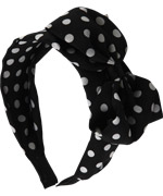 Molo adorable dot printed hair band in black and white