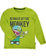 Name It flashy limegreen t-shirt with hiphop monkey