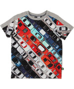 Molo funky grijze t-shirt met Matchbox autootjes