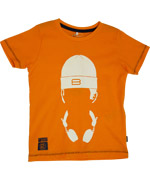 Name It groovy orange t-shirt for music lovers