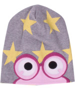 Fred's World fun star printed beanie with pink peeping frog