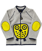 Ej Sikke Lej wonderful grey fleece with yellow owl
