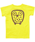 Ej Sikke Lej vibrant yellow summer owl t-shirt