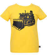 Super T-shirt jaune avec bulldozer par Danefae