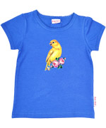 Joli T-shirt bleu avec canari par Baba Babywear