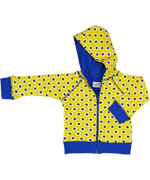 Baba Babywear yellow flower printed reversible hoodie
