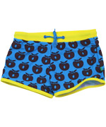 SmÃ¥folk super cool swim trunks in turquoise with brown apples