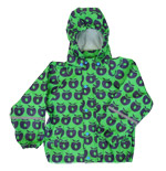 SmÃ¥folk super cool apple printed green rain jacket
