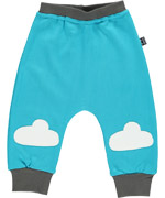 Ubang Babblechat Fun Blue Baby Pants With Little Cloud Patches