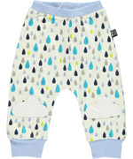 Ubang Babblechat Fun Baby Pants With Drop Print and Little Cloud Patches