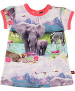Molo Wonderful Baby Dress With Beach Safari Print