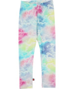 Molo Colorful Leggings with Rainbow Clouds Print
