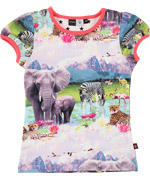 Molo Charming Summer T-shirt With Beach Safari Print
