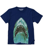 Munster Kids Toffe Blauwe T-shirt met Grote Haai