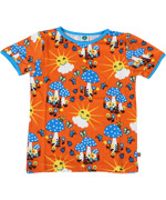 Smafolk funny happy sun and mushroom printed T-shirt
